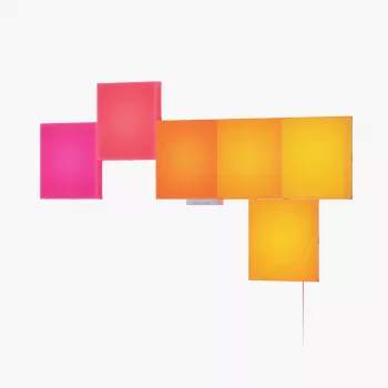 LED skydinis šviestuvas Nanoleaf N8100K02-6BS — Kvadratiniai RGB, 6 vnt., AC 100–240 V, montuojamas ant sienos