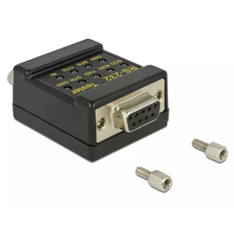 RS-232 testeris DeLOCK 2xDB9 87713 Juoda