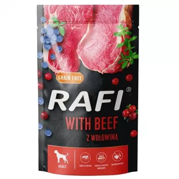 DOLINA NOTECI Rafi su jautiena – šlapias šunų maistas – 500g