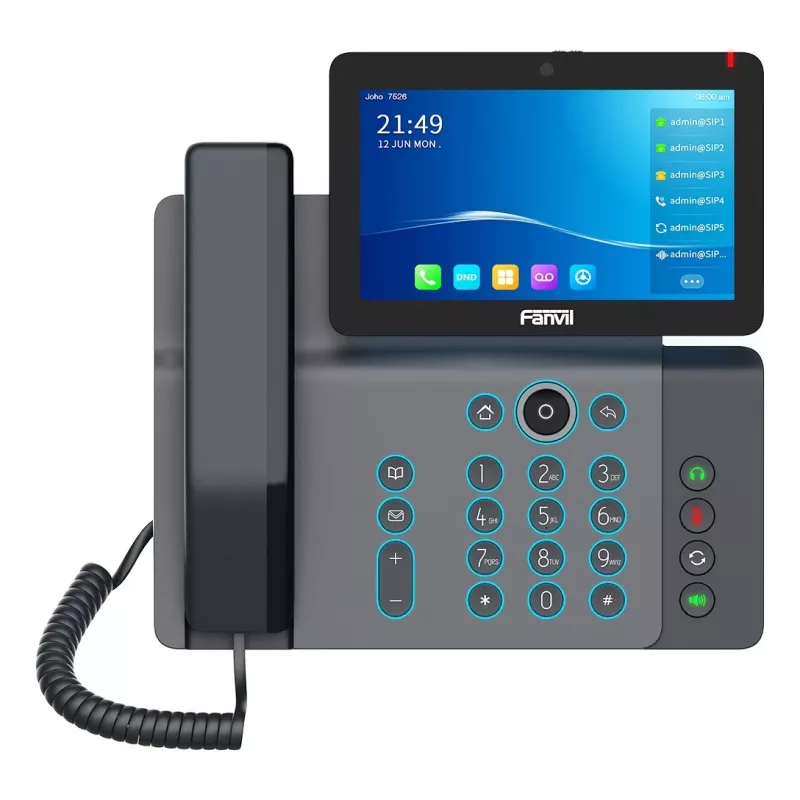 Fanvil V67 IP vaizdo telefonas juodas 20 linijų LCD Wi-Fi