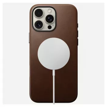 Korpusas iPhone 16 Pro Max Nomad NM01389385, 17,5 cm (6,9 inch), ruda, aliuminis/PC/mikropluoštas/oda