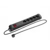 Prailginimo laidas Lanberg SP1-05F-0500-BK 5m 5 AC kištukiniai lizdai vidaus juodas