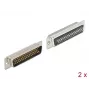 D-Sub HD 50 kontaktų vyriškas metalinis lituojamas jungtis 2 vnt. DeLOCK 66705