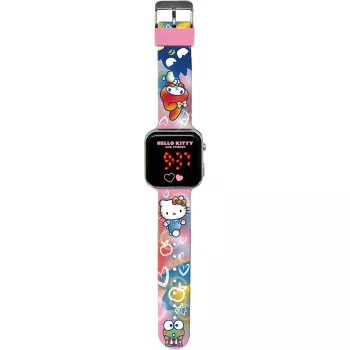 Vaikiškas laikrodis Kids Euroswan Hello Kitty HK50151 su LED ekranu