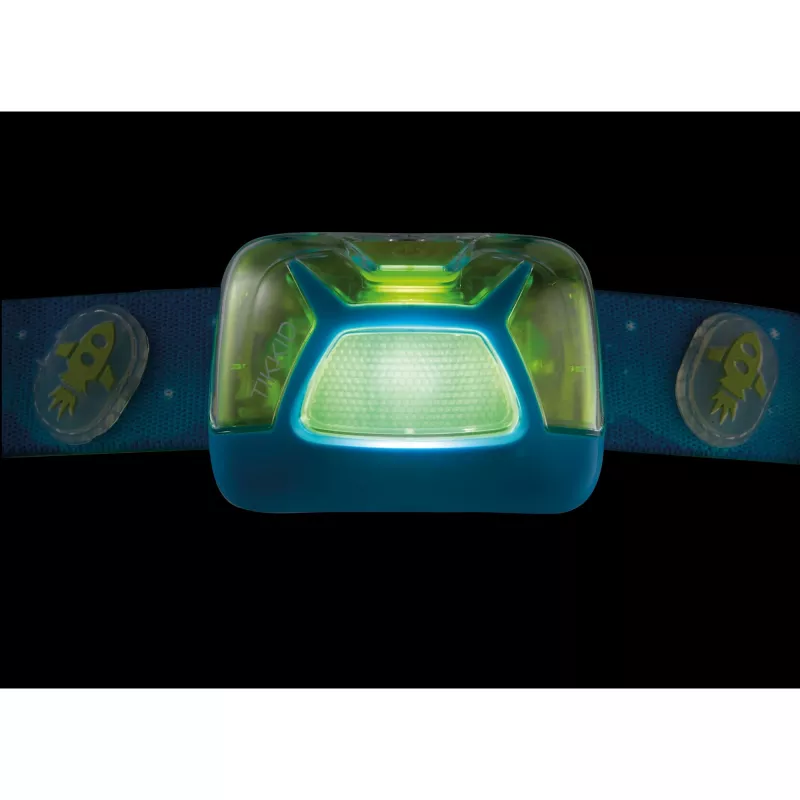 Petzl TIKKID – Vaikiškas antgalvinis žibintuvėlis, mėlynas, IPX4, CE, CPSIA, 4 lm – 30 lm