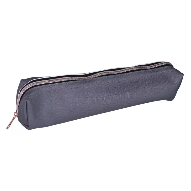 Tiesintuvas Remington S8598 Warm Black Grey – keraminės plokštelės 11 cm, 5 šildymo lygiai, 160–230 °C, 3 m laidas, laikymo dėklas