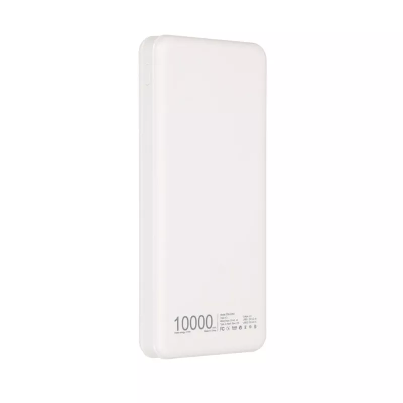 Powerbankas Extralink EPB-078W 10000 mAh Baltas, USB-C, 10 W išėjimas, įkrauna iki 2 įrenginių