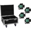 LED šviestuvų rinkinys EUROLITE CLS-9 QCL RGB/WW 9x7W