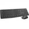 Belaidis klaviatūros ir pelės rinkinys Logitech MK235, pilno dydžio, pilka