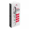 Maitinimo juosta MACLEAN MCE394W – 3 lizdai, 3×USB 2.1A, 110–240V AC, 2500W, 1,5 m laidas, balta