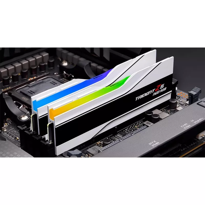 DIMM 32 GB DDR5-6400 (2x 16 GB) Dual-Kit, Arbeitsspeicher weiß, F5-6400J3239G16GX2-TZ5NRW, Trident Z5 NEO RGB, AMD EXPO