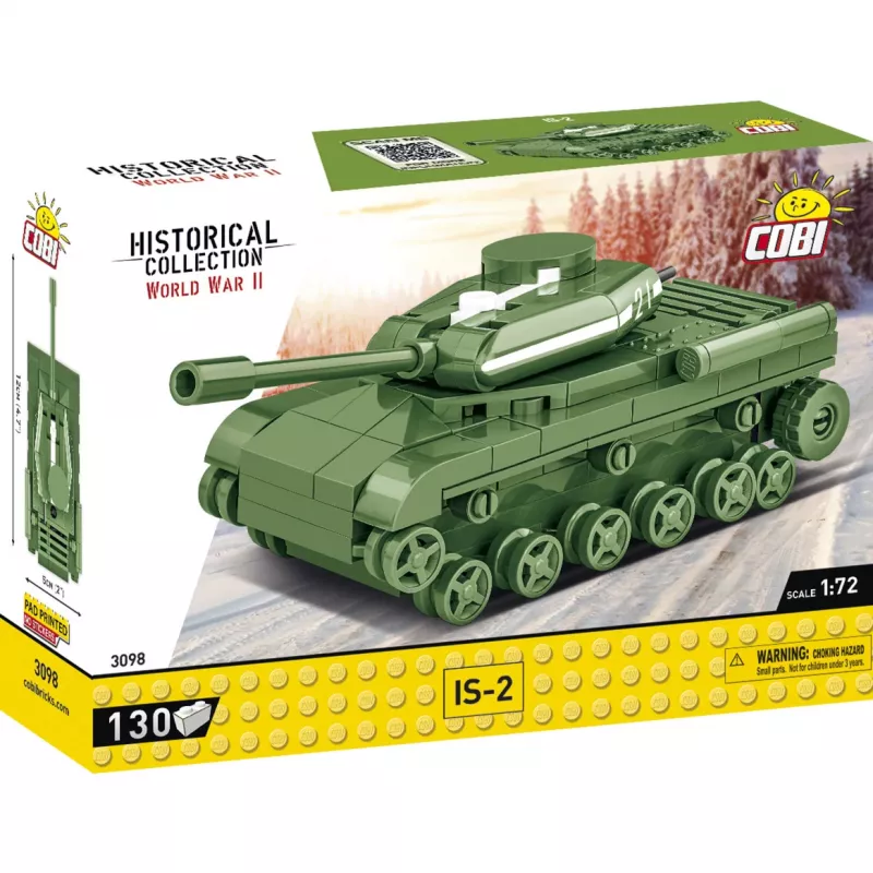Konstruktorius Cobi IS-2 modelis, Antrojo pasaulinio karo tankas, 130 dalių, rekomenduojamas nuo 6 metų