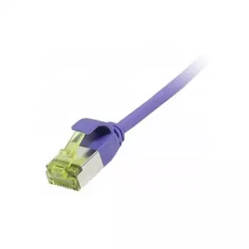 Pataisos laidas RJ45, CAT6A 500 MHz, 0,15 m, alyvinis, U/FTP, plonas apvalus d=3,8 mm, TPE/LSZH (Superflex), AWG32, su Cat.7 žaliava, Synergy 21 (S217390V3)
