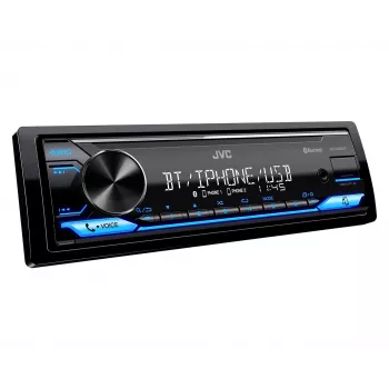 Automagnetola JVC KDX-382BT su Bluetooth ir USB, vieno DIN, AUX įvestis, FM imtuvas