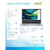 Nešiojamas kompiuteris Acer Aspire Go 15 AG15-71P-58WM — 15,6 colio Full HD, Intel Core i5-1334U, 16 GB DDR5, 512 GB SSD, FreeDOS, sidabrinis