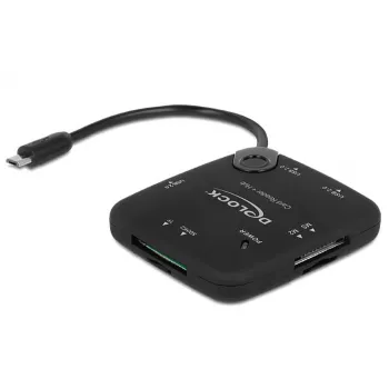 Kortelių skaitytuvas DeLOCK 65529 USB 2.0 Juodas