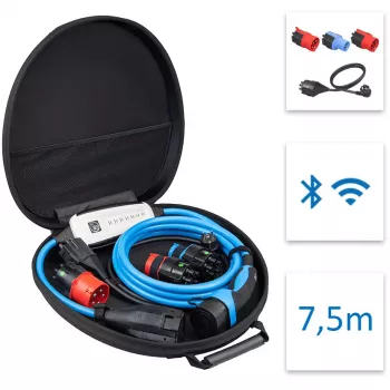 NRGkick Set Optimal Black Blue Red Type 2 22 kW 32 A – Nešiojamas EV kroviklis