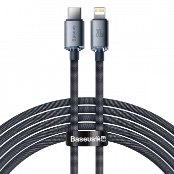 Baseus CAJY000301 mobiliojo telefono laidas pilkas 2 m USB C Lightning