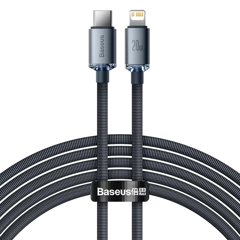 Baseus CAJY000301 mobiliojo telefono laidas pilkas 2 m USB C Lightning