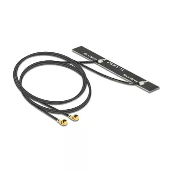 DELOCK dviguba Wi-Fi antena MHF / FL-LP-068 suderinama 802.11 ac/a/h/b/g/n 5 dBi 2x500mm PCB vidinė