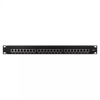 Logilink TUO-NP0048 Juoda – 24 prievadų RJ-45 skirstomoji plokštė, 1U
