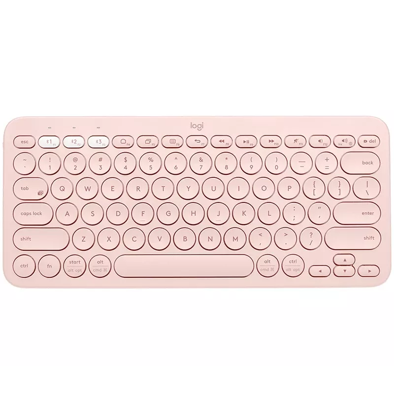 Belaidė Bluetooth klaviatūra Logitech K380 Multi-Device, rožinė, QWERTZ
