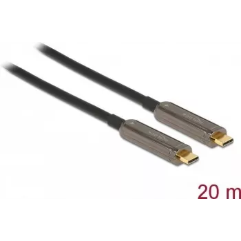 USB laidas DeLOCK 84122 20 m USB 3.2 Gen 1 USB-C juodas