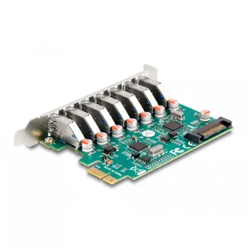 DeLOCK PCI Express x1 kortelė 7 x išoriniai USB 5 Gbps Type-A lizdai