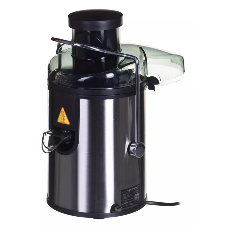 Sulčiaspaudė ESPERANZA EKJ002 — 500 W, 0,45 l talpa sultims, 1,5 l minkštimo talpykla, nerūdijantis plienas/juoda