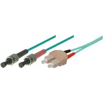 Tecline exertis Connect šviesolaidinis jungiamasis kabelis ST daugiamodis (M) – SC daugiamodis (M) 7,5 m OM3 50/125 µm turkio spalvos (39975207)