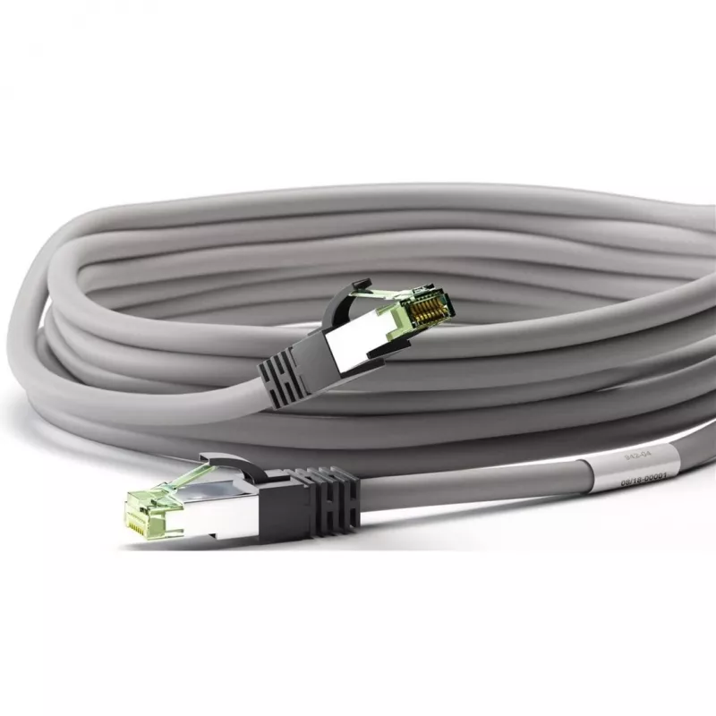 Goobay CAT 8.1 Patch Laidas, S/FTP (PiMF), Pilkas, 3 m - LSZH Halogen-Free, Varis AWG 24 (55138)