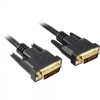 DVI laidas Sharkoon 3 m DVI-D į DVI-D (24+1) juodas