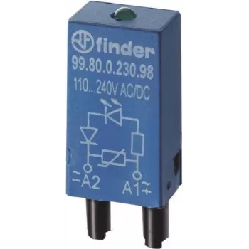 FINDER LED indikatorius 110-240V AC/DC žalias 99.80.0.230.98 (9980023098)