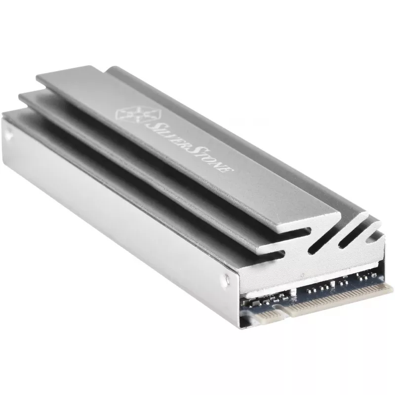 Pasyvus M.2 aušintuvas SILVERSTONE TP04 – aliumininis radiatorių rinkinys M.2 SSD (SST-TP04)