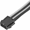 Prailginimo laidas SILVERSTONE PP07E 8 kontaktų PCIe 30 cm (juodas/baltas)