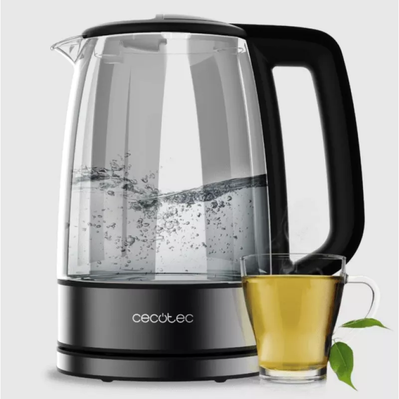 Cecotec ThermoSense 340 Clear elektrinis virdulys | 2200 W | 1,7 L | stiklinis | 360° sukamas pagrindas