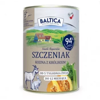 BALTICA regional flavours Puppy Goat with rabbit - šlapias šunų maistas - 400g