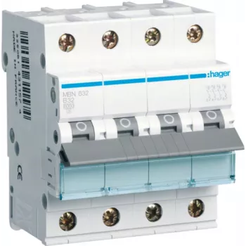 Hager MBN632 4 modulių B tipo 32 A automatinis jungiklis