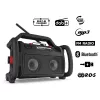PerfectPro ROCKPRO RP2 darbo vietos radijas, DAB+/FM, 30 W, 4000 mAh akumuliatorius, juodas/raudonas