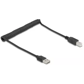 USB kabelis DeLOCK 90130 USB 2.0 0,8 m Juodas