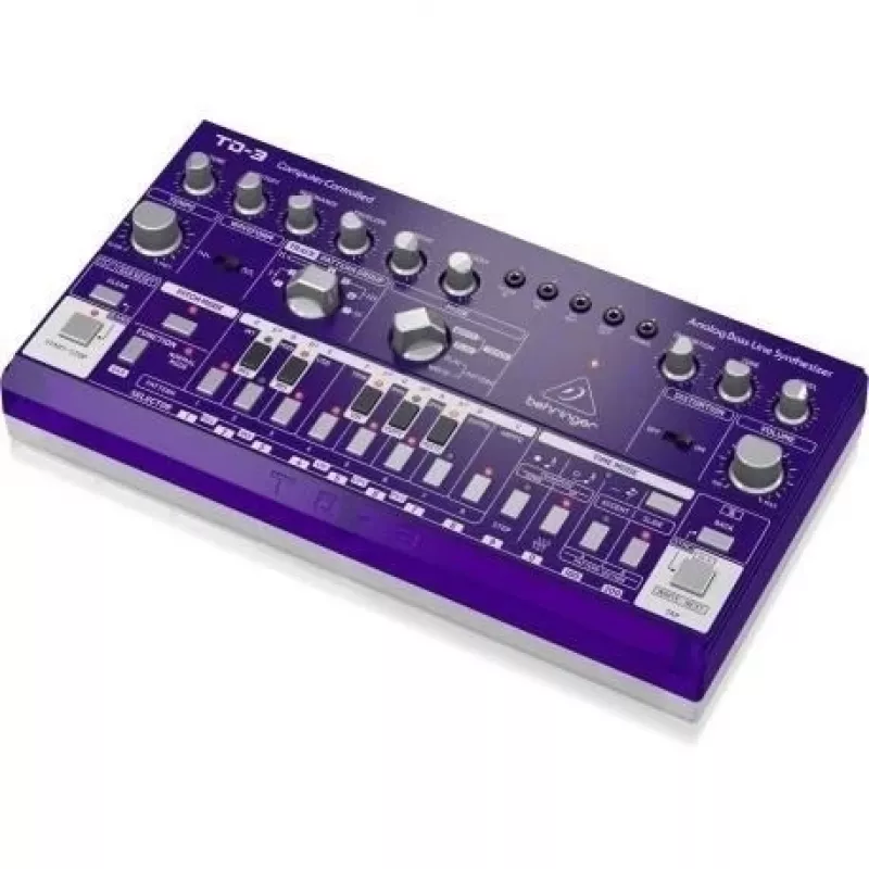 Bosinės sintezatorius Behringer TD-3-GP Purple – analoginis bosinis sintezatorius su įmontuotu sekvenseriu