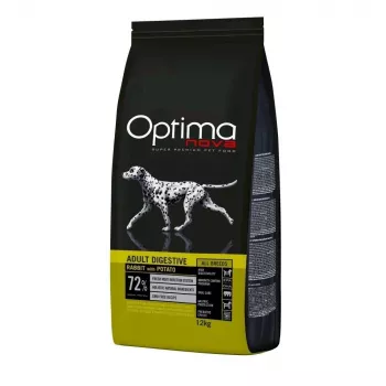 Sausas šunų ėdalas Optimanova Adult Digestive Rabbit with Potato 12 kg