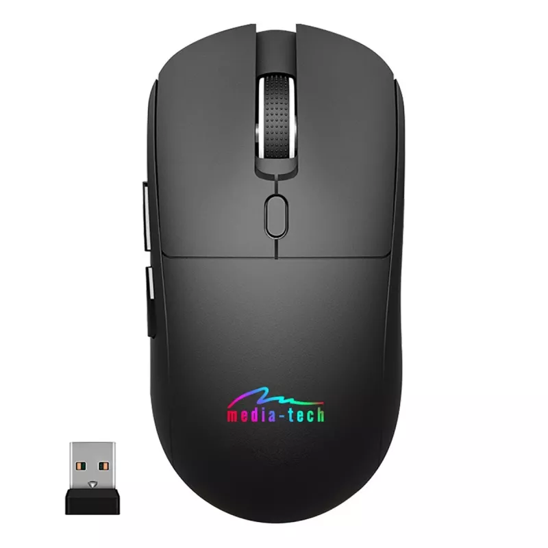 Belaidė pelė MEDIA-TECH MT1124 BT/RF Tylus ir Įkraunama – ambidekstrinė, 3200 DPI, Bluetooth + 2,4 GHz USB, 6 mygtukai, įkraunama