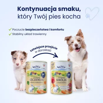 BALTICA regional flavours Šuniukų triušis su morka – šlapias šunų maistas – 400g