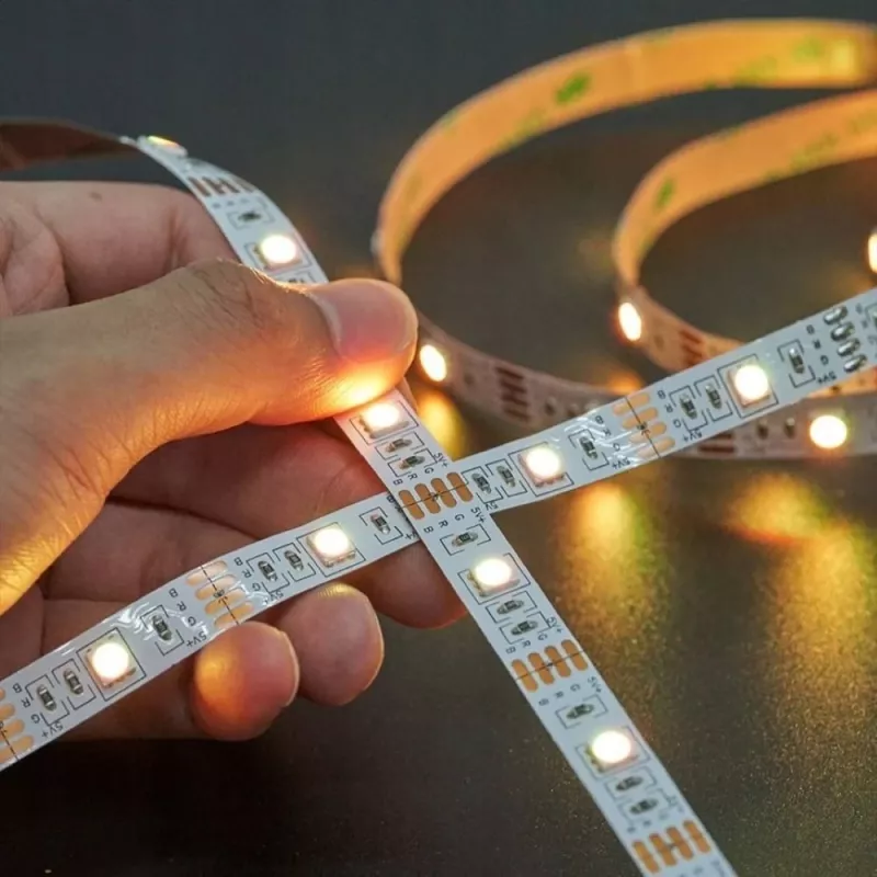LED juosta Vention PAAWJ RGB 5 m USB 5V su IR nuotolinio valdymo pulteliu, dvipusės juostos montavimas