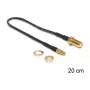 Koaksialinis kabelis DeLOCK 88484 RG-174 0,2 m SMA TS-9 Juoda