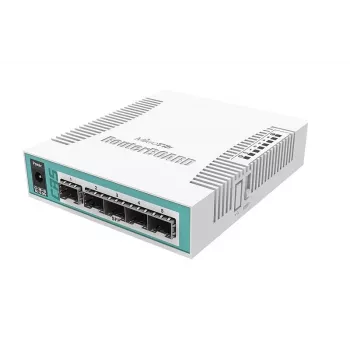 Mikrotik CRS106-1C-5S tinklo jungiklis Gigabit Ethernet (10/100/1000) su PoE, baltas