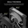 Corsair iCUE LINK RX120 MAX ARGB 120 mm korpuso ventiliatoriai 3 vnt. komplektas juodi