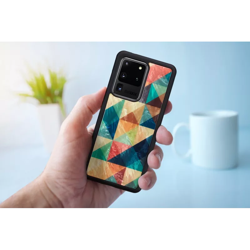 Apsauginis dėklas telefonui iKins Samsung Galaxy S20 Ultra, mozaikinis juodas