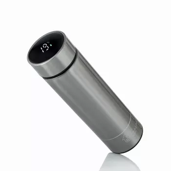 Extralink Smart Travel Mug Sidabrinis, Termo puodelis su LED ekranu